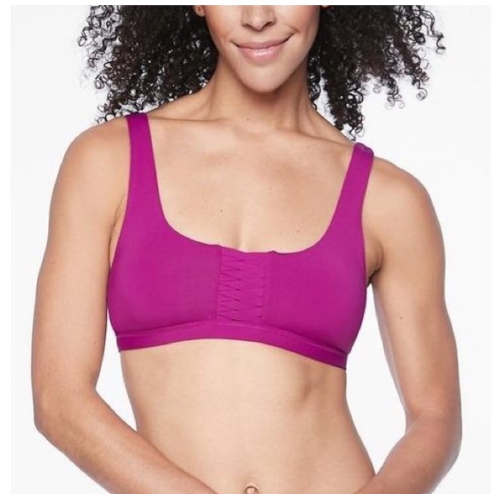Athleta Adriata Bikini Top Fuchsia Purple Scoop